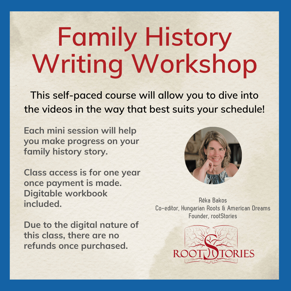 Self-Paced Family History Writing Course