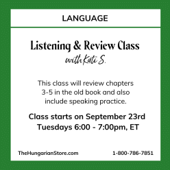 Hungarian Language Review Chapters 3-5