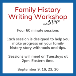 Family History Writing Workshop