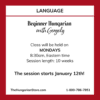 Hungarian for Beginners Monday Mornings