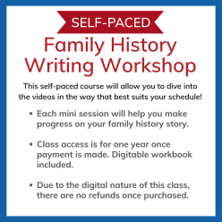 Self-Paced Family History Writing Course