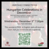 Heritage Connections: Hungarian Celebrations in December