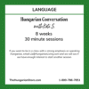 Eight Weeks of Hungarian Conversation
